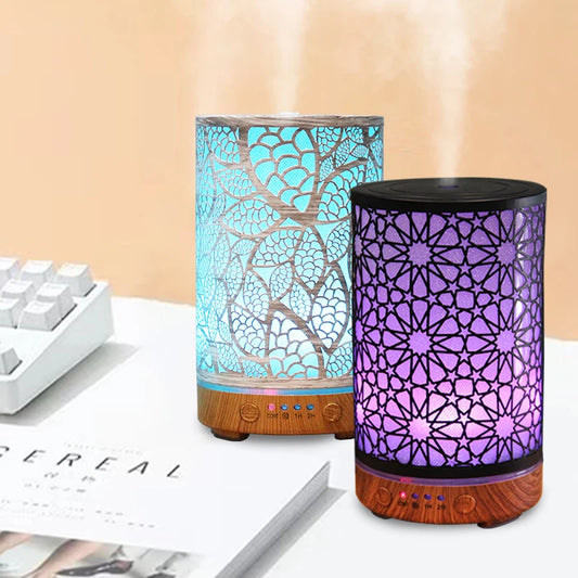 100ml Ultrasonic Essential Oil Diffuser – LED Aroma Humidifier with Timer