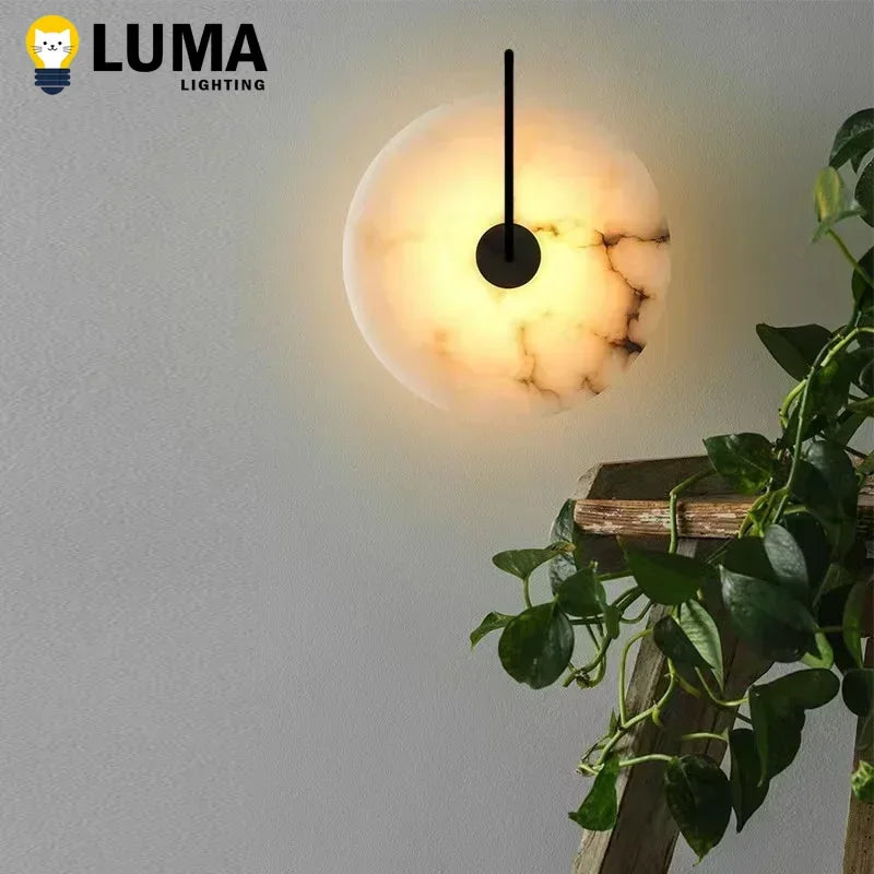 MarbleGlow LED Wall Light – Modern Nordic Style