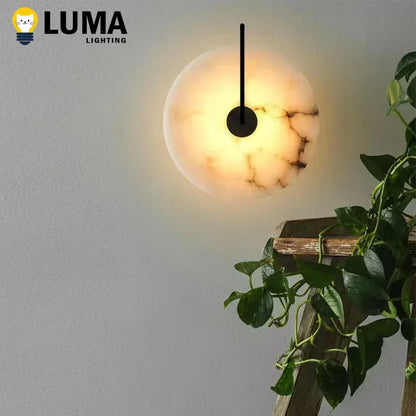 MarbleGlow LED Wall Light – Modern Nordic Style