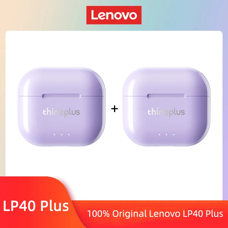 Lenovo LP40 Plus TWS Earphones – Bluetooth 5.3 Sport Earbuds with Noise Reduction