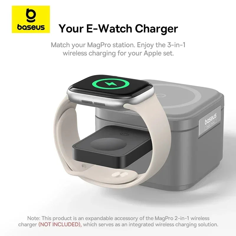 Baseus MagPro 2.5W Magnetic Charger – Wireless Charging Stand for Apple Watch Series & Ultra