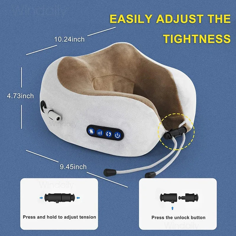 3D Shiatsu Electric Neck Pillow – Heated Massage for Shoulder & Fatigue Relief