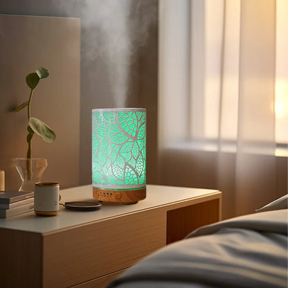 100ml Ultrasonic Essential Oil Diffuser – LED Aroma Humidifier with Timer