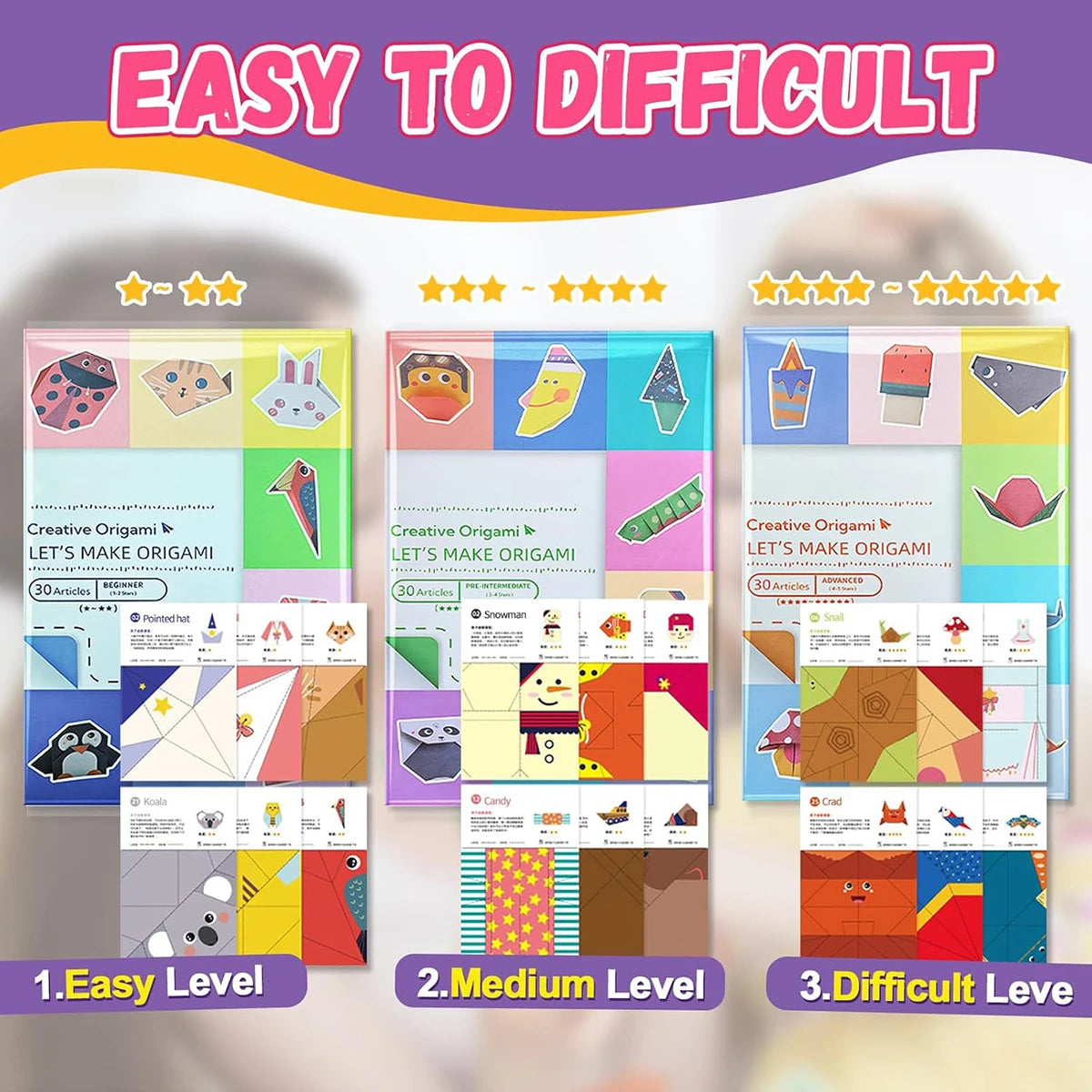 Little Makers Origami Paper Art Set with Guide Book