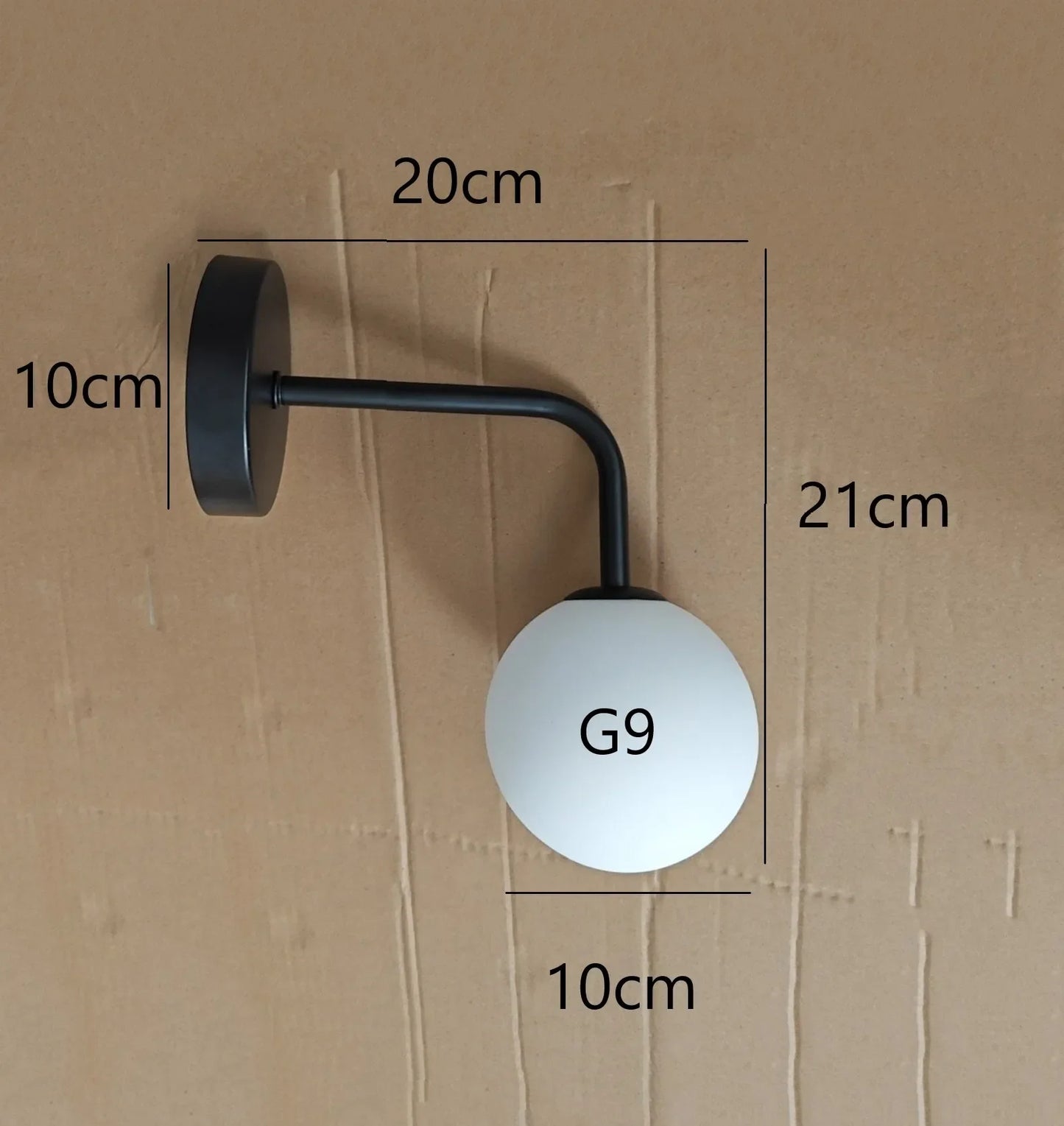 Minimalist LED Wall Light – Elegant Glass Bedside Lamp