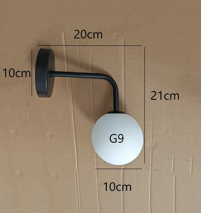 Minimalist LED Wall Light – Elegant Glass Bedside Lamp