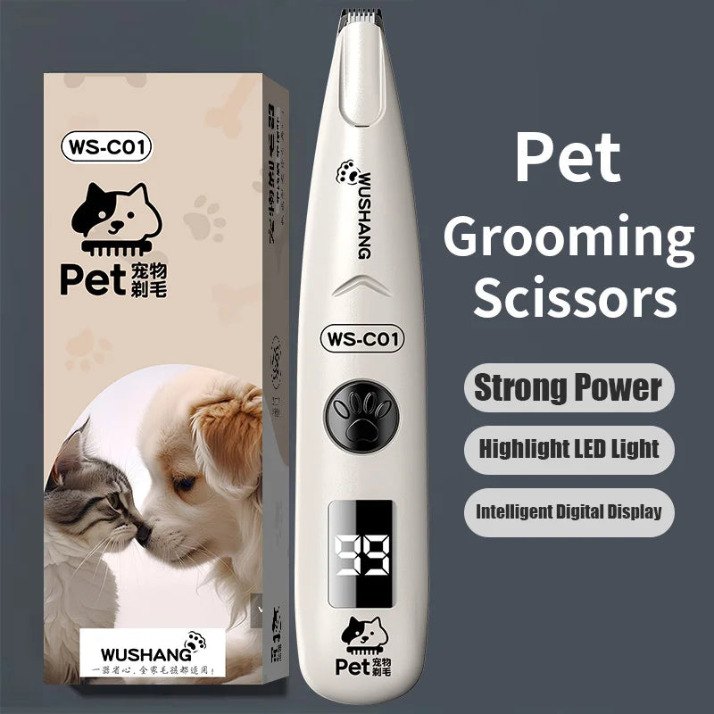 SafeTrim LED Electric Pet Grooming Trimmer