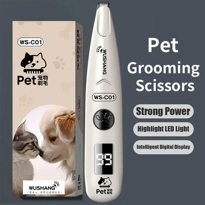 SafeTrim LED Electric Pet Grooming Trimmer