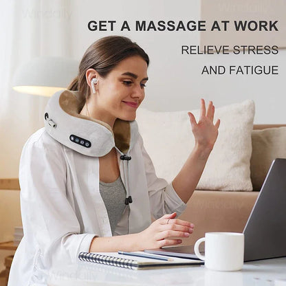 3D Shiatsu Electric Neck Pillow – Heated Massage for Shoulder & Fatigue Relief