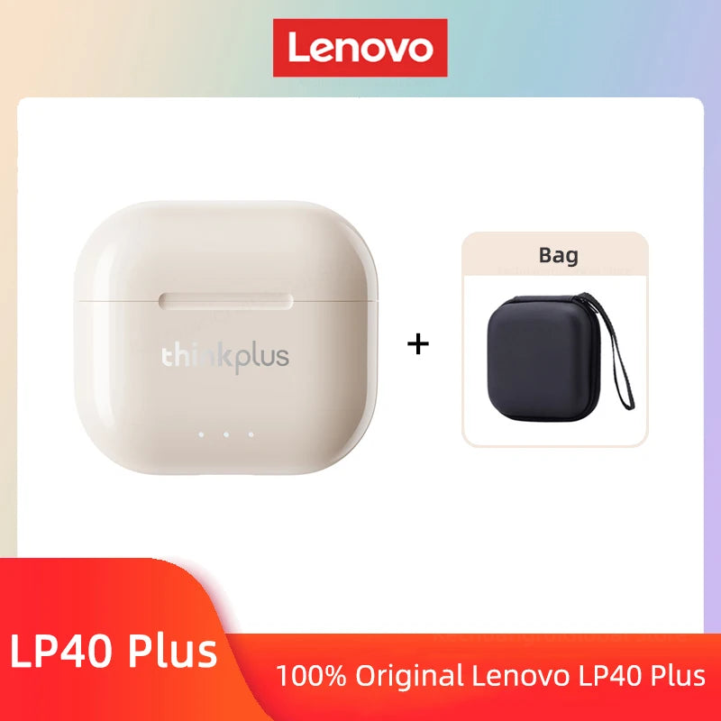 Lenovo LP40 Plus TWS Earphones – Bluetooth 5.3 Sport Earbuds with Noise Reduction