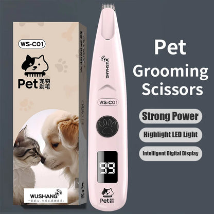 SafeTrim LED Electric Pet Grooming Trimmer