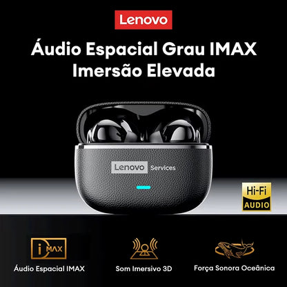 Lenovo LE208 TWS Leather Wireless Earphones – ENC Noise Reduction & Gaming Mode