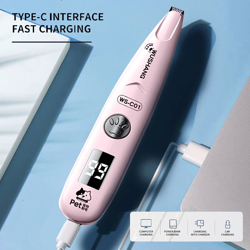 SafeTrim LED Electric Pet Grooming Trimmer