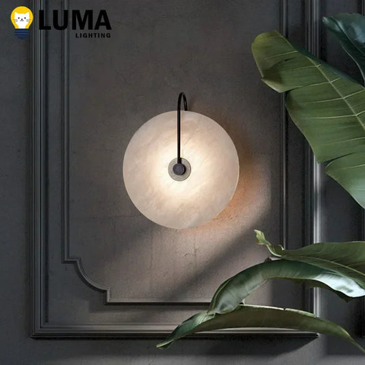 MarbleGlow LED Wall Light – Modern Nordic Style