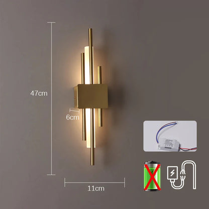 Nordic LED Wall Lamp with USB Plug for Bedroom Decor
