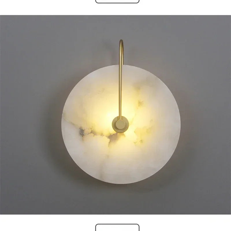 MarbleGlow LED Wall Light – Modern Nordic Style