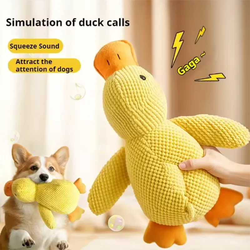 SleepyPaws Yellow Duck Dog Companion Toy