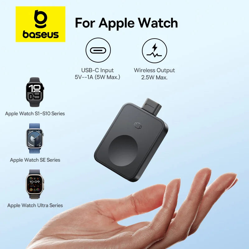 Baseus MagPro 2.5W Magnetic Charger – Wireless Charging Stand for Apple Watch Series & Ultra
