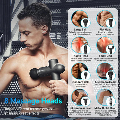 Booster Electric Fascia Massage Gun – 7.4V Muscle & Neck Recovery Massager