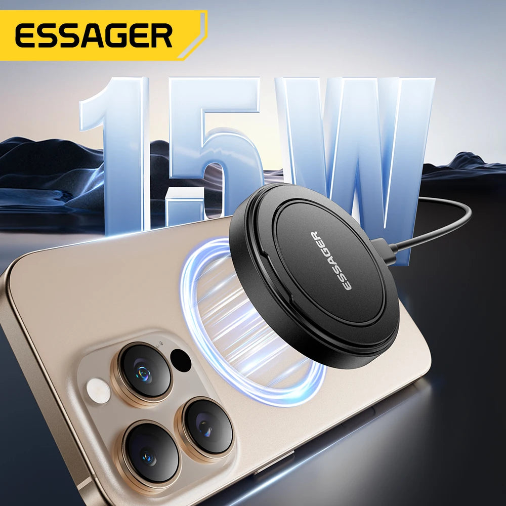Essager 15W Magnetic Charging Station – Wireless Stand for iPhone 15, 14 & AirPods