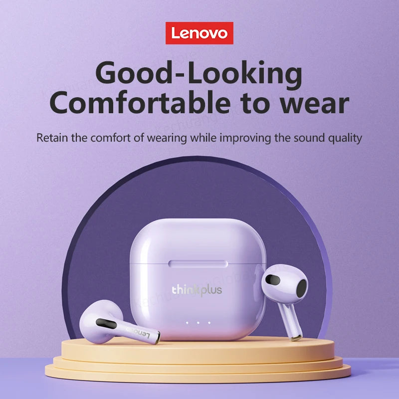 Lenovo LP40 Plus TWS Earphones – Bluetooth 5.3 Sport Earbuds with Noise Reduction