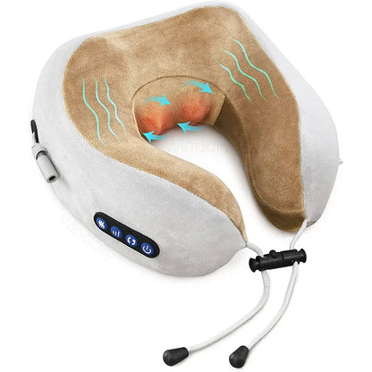 3D Shiatsu Electric Neck Pillow – Heated Massage for Shoulder & Fatigue Relief