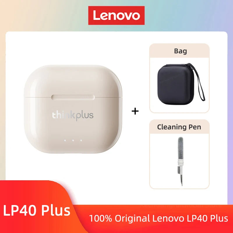 Lenovo LP40 II Earphones Original LP40 plus TWS Wireless Bluetooth 5.3 Headphones Sport Noise Reduction Touch Control Earbudss