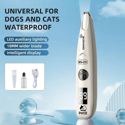 SafeTrim LED Electric Pet Grooming Trimmer