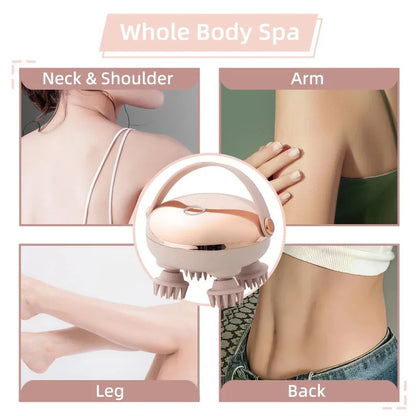 Waterproof Handheld Scalp Massager – Rechargeable Relaxing Head Massage Tool