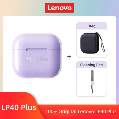 Lenovo LP40 Plus TWS Earphones – Bluetooth 5.3 Sport Earbuds with Noise Reduction