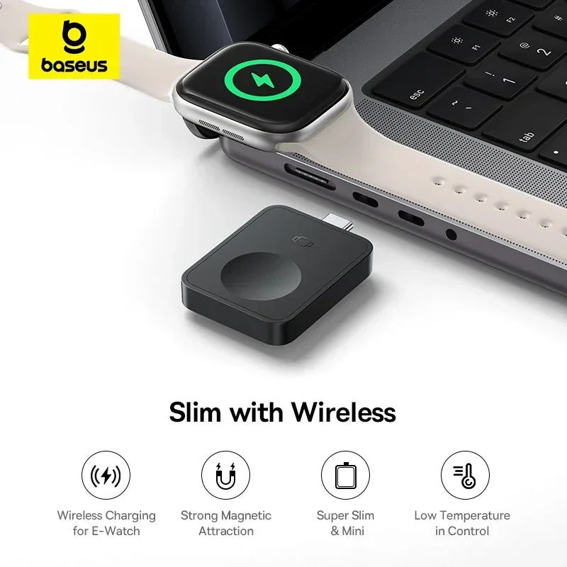 Baseus MagPro 2.5W Magnetic Charger – Wireless Charging Stand for Apple Watch Series & Ultra