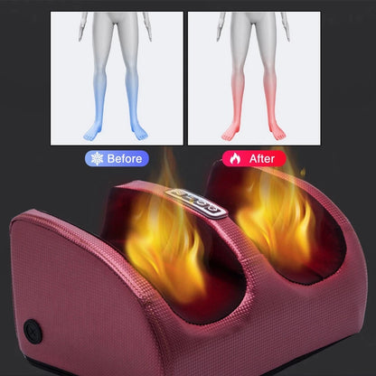 Heated Foot & Calf Massager – Deep Tissue Shiatsu Roller for Relaxation