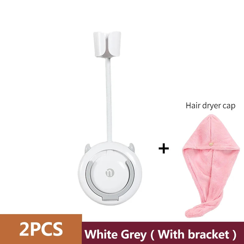 Hands-Free Adjustable Hair Dryer Holder Wall Mount