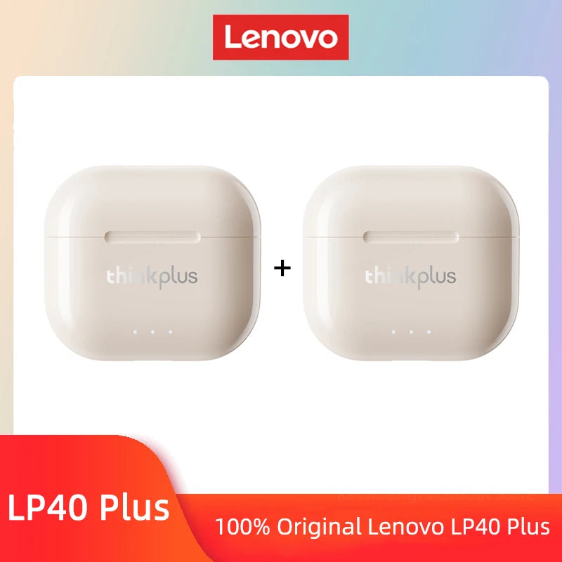 Lenovo LP40 Plus TWS Earphones – Bluetooth 5.3 Sport Earbuds with Noise Reduction