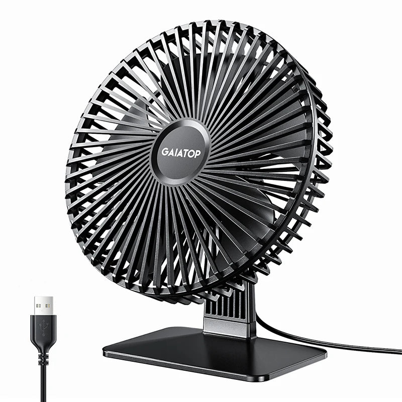 Quiet USB Table Fan – Adjustable Angle and Cool Air Flow